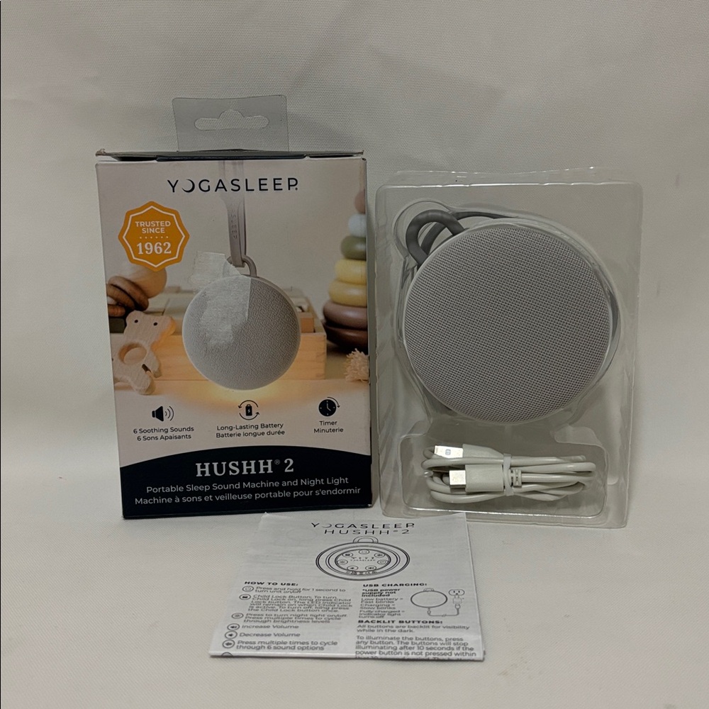 Yoga Sleep “Hushh 2” portable sound machine and night light